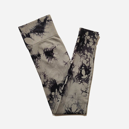 WAREBALL New Tie Dye Yoga Pants Gym Leggings Women Seamless High Waist Push Up Sport Tights Fitness Workout Leggins
