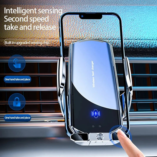Car Wireless Charger Magnetic Fast Charging Station Air Vent Stand Car Phone Holder Mount For iPhone 16 15 14 13 12 Pro Samsung