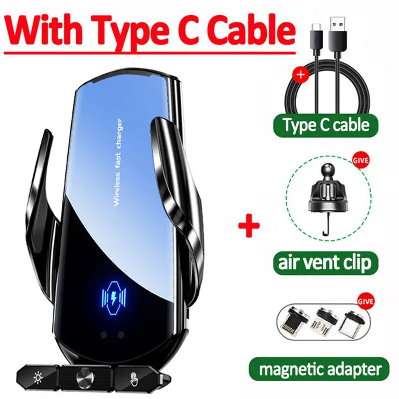 Car Wireless Charger Magnetic Fast Charging Station Air Vent Stand Car Phone Holder Mount For iPhone 16 15 14 13 12 Pro Samsung
